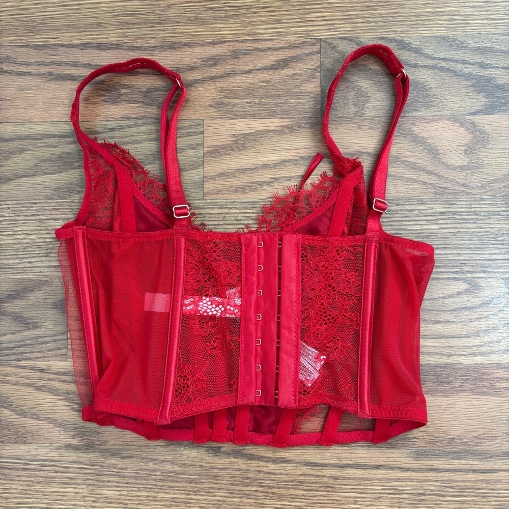 Victoria's Secret Dream Angels Unlined Lace-Up Corset Top - Picture 4 of 5